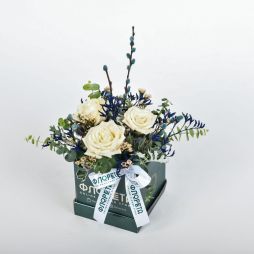 Zeleni premium box - ruže